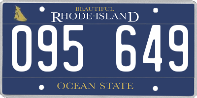 RI license plate 095649