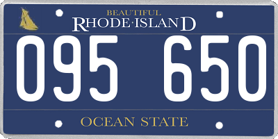 RI license plate 095650