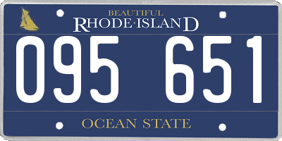 RI license plate 095651