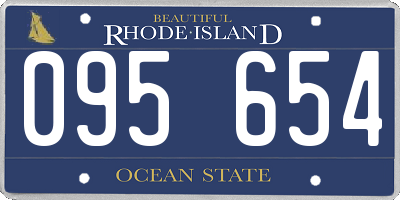 RI license plate 095654