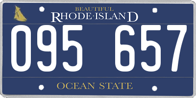 RI license plate 095657