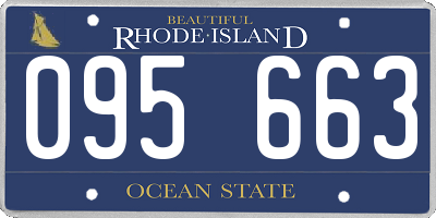 RI license plate 095663