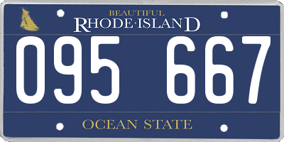 RI license plate 095667