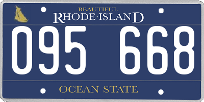 RI license plate 095668