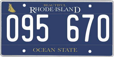 RI license plate 095670
