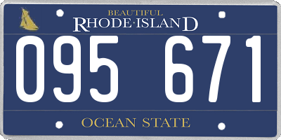 RI license plate 095671