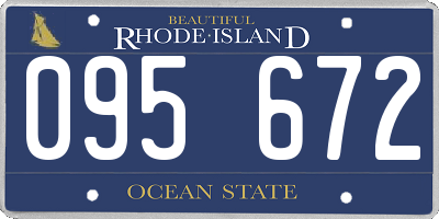 RI license plate 095672
