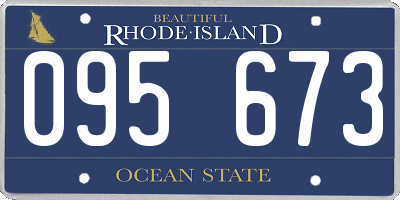 RI license plate 095673