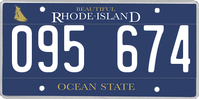 RI license plate 095674