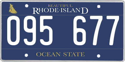 RI license plate 095677