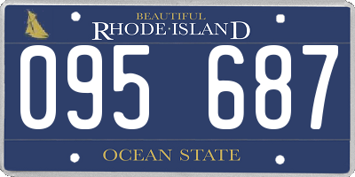 RI license plate 095687