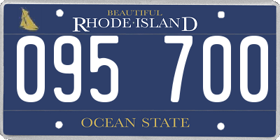 RI license plate 095700