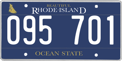RI license plate 095701