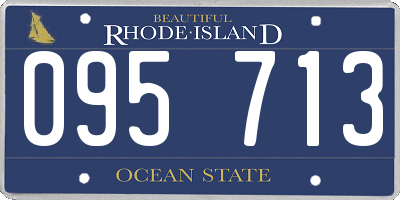 RI license plate 095713