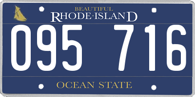 RI license plate 095716