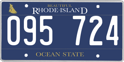 RI license plate 095724
