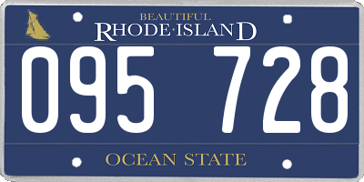 RI license plate 095728