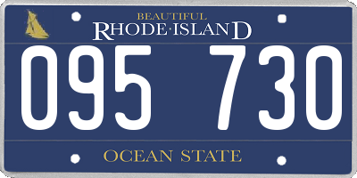 RI license plate 095730