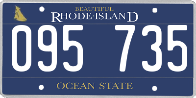 RI license plate 095735