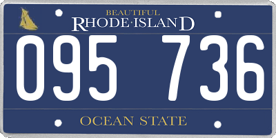 RI license plate 095736