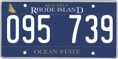 RI license plate 095739