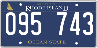 RI license plate 095743