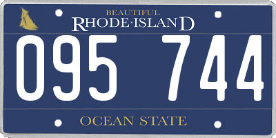 RI license plate 095744