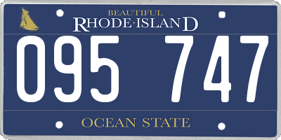 RI license plate 095747