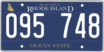RI license plate 095748