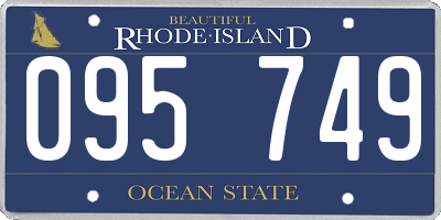 RI license plate 095749