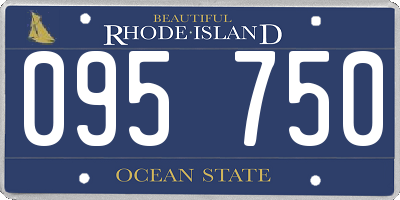 RI license plate 095750
