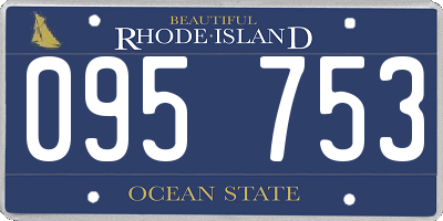 RI license plate 095753