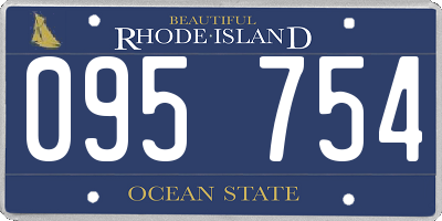 RI license plate 095754