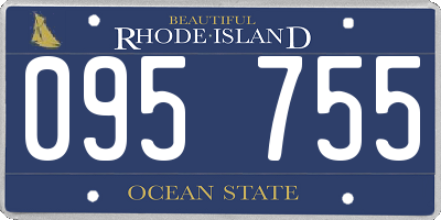 RI license plate 095755
