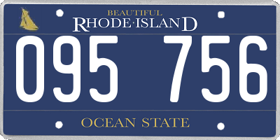 RI license plate 095756