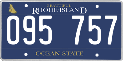 RI license plate 095757