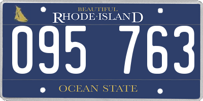 RI license plate 095763
