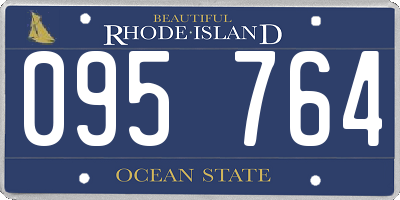 RI license plate 095764