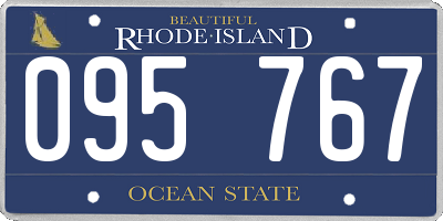 RI license plate 095767