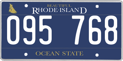 RI license plate 095768
