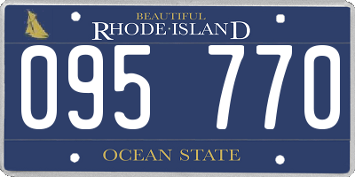 RI license plate 095770
