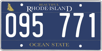 RI license plate 095771