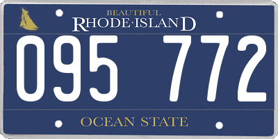 RI license plate 095772