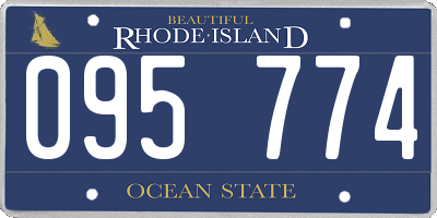 RI license plate 095774