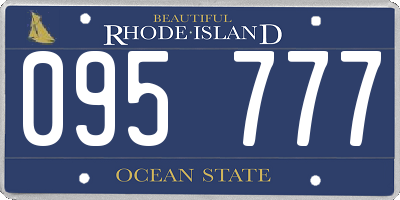 RI license plate 095777