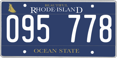 RI license plate 095778