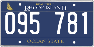 RI license plate 095781