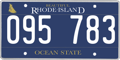 RI license plate 095783