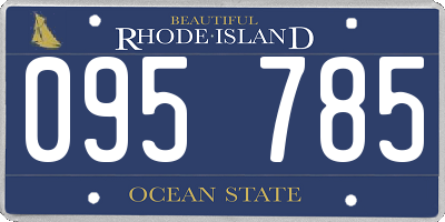 RI license plate 095785