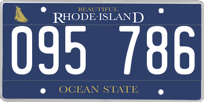 RI license plate 095786